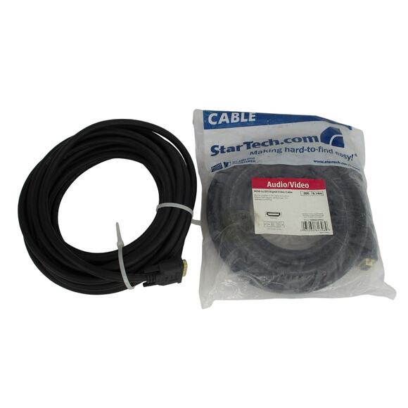 2 StarTech 30 ft HDMI to DVI-D Cables - M/M HDMIDVIMM30 - 1 New & 1 Used - Picture 1 of 4